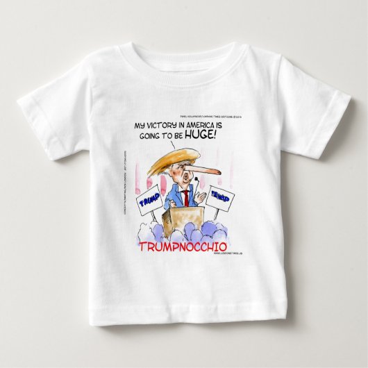 トランプノッチオおもしろいドナルドトランプのアイテム ベビーTシャツ (正面)