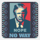 トランプノペNo Wayシール スクエアシール (正面)