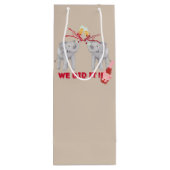 トランプハリスケネディバイデン氏おもしろいかわいい象 ワインギフトバッグ (裏面)