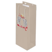 トランプハリスケネディバイデン氏おもしろいかわいい象 ワインギフトバッグ (正面アングル)