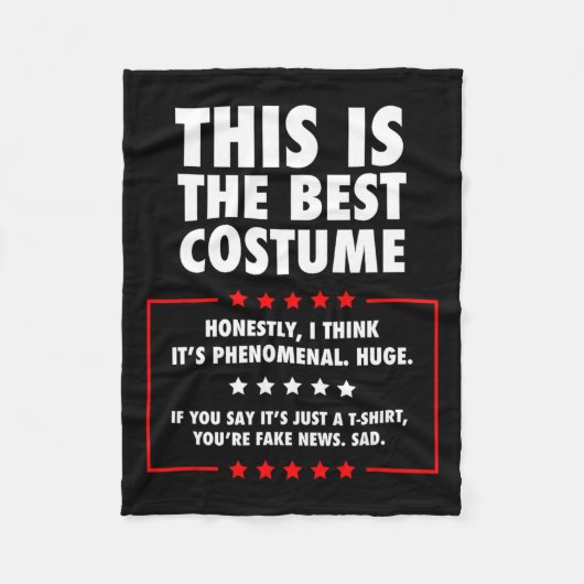 トランプハロウィーンの衣装 フリースブランケット (正面)