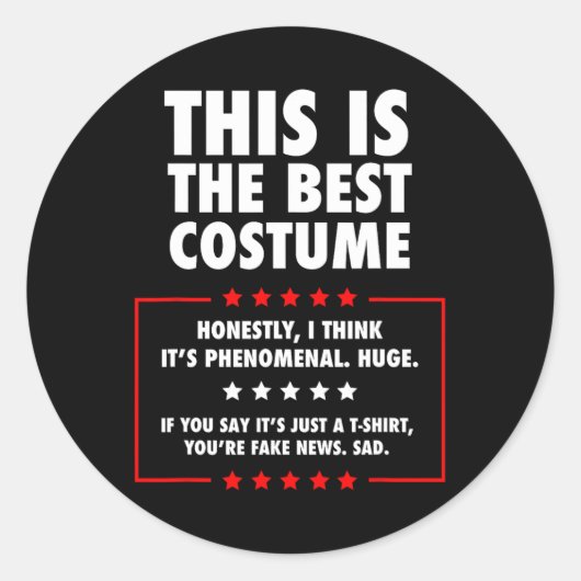 トランプハロウィーンの衣装 ラウンドシール (正面)