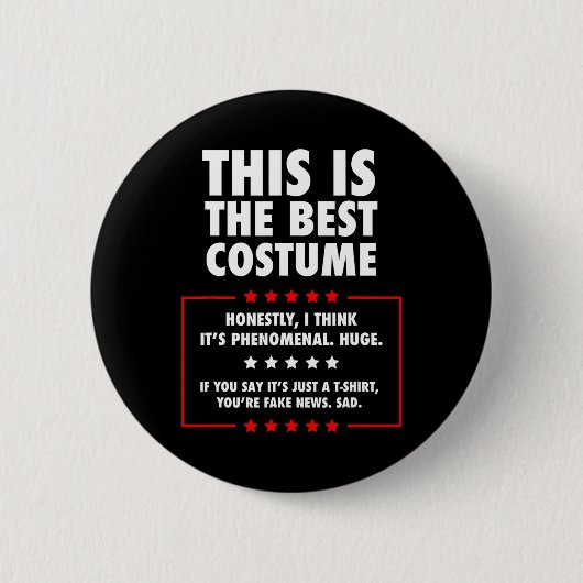 トランプハロウィーンの衣装 缶バッジ (正面)