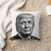 トランプハンサムポートレート装飾用クッション クッション (ブランケット)