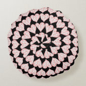 トランプハートのハートシェイプ ラウンドクッション (裏面)