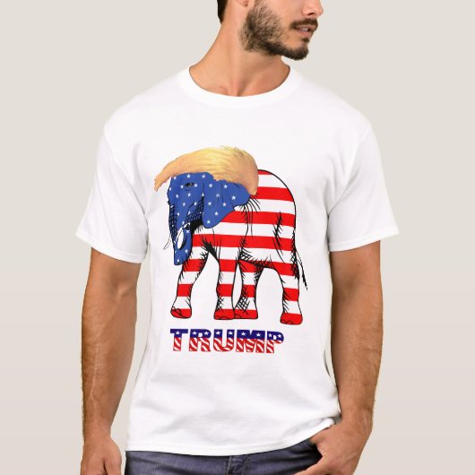 トランプバッドヘアエレファントメンズベーシックTシャツ, ZSSG Tシャツ (正面)