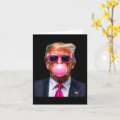 トランプバブルガムピンク1 カード (黄色い花)