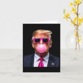 トランプバブルガムピンク カード (黄色い花)