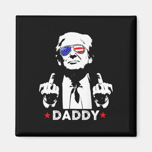 トランプパパ2025大統領支持者 男性と女性 マグネット (正面)