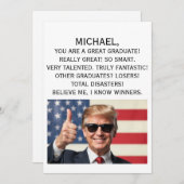 トランプパーソナライズされた卒業カードおもしろい誕生日 シーズンカード (正面/裏面)