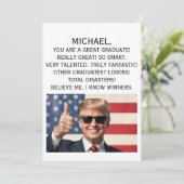 トランプパーソナライズされた卒業カードおもしろい誕生日 シーズンカード (スタンド正面)