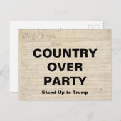 トランプパーティーに立ち向かう国 インビテーションポストカード (正面/裏面)