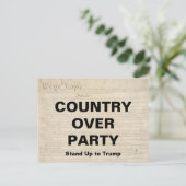 トランプパーティーに立ち向かう国 インビテーションポストカード (スタンド正面)