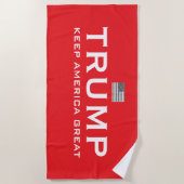 トランプビーチタオル保 – アメリカ素晴らし ビーチタオル (正面)