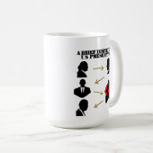 トランプピエロ：アメリカの大統領の短い歴史 コーヒーマグカップ (正面右)