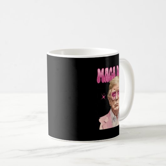 トランプピンクサングルマガダディおもしろいトランプ2024 コーヒーマグカップ (正面右)