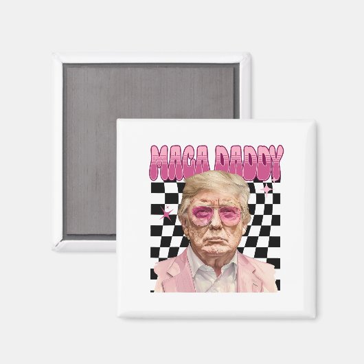 トランプピンクサングルマガダディおもしろいトランプ2024 マグネット (正面/裏面)