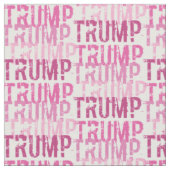 トランプピンクタイポグラフィ布 ファブリック (クローズアップ)