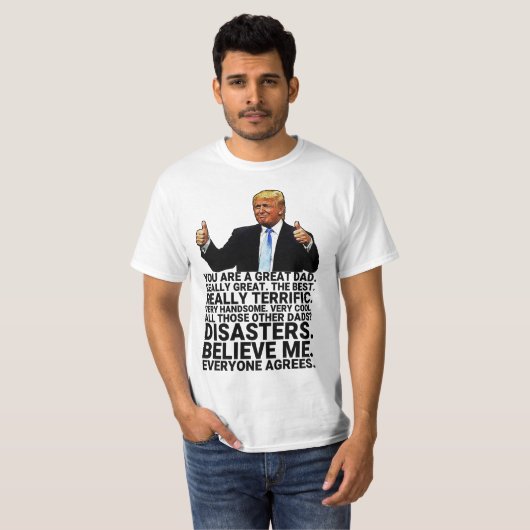 トランプファおもしろいーザー誕生日 Tシャツ (正面フル)
