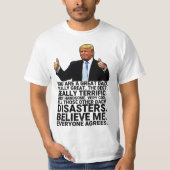 トランプファおもしろいーザー誕生日 Tシャツ (正面)