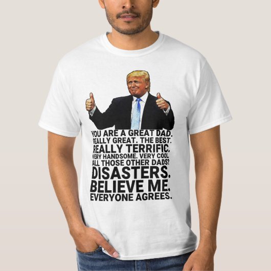 トランプファおもしろいーザー誕生日 Tシャツ (正面)