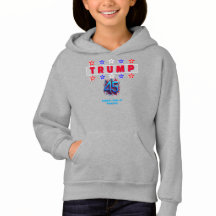 トランプフード付きスウェットシャツTシャツのスクールキッズ1