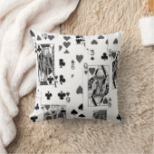 トランプブラック&ホワイト枕クッション クッション (ブランケット)