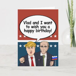 トランププーチン誕生日カード – Vladamir and I wish you カード