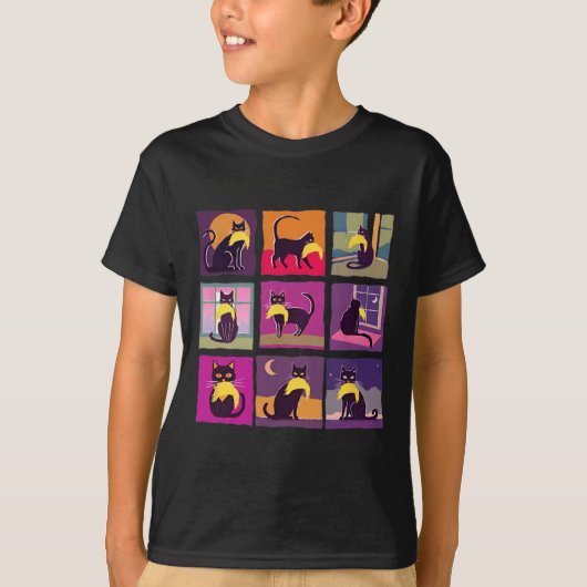 トランプヘアの面白い子供のない猫のレディ Tシャツ (正面)