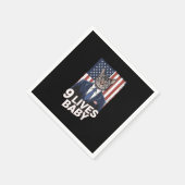 トランプヘアアメリカ国旗9のライブとスイートの猫 スタンダードカクテルナプキン (角)