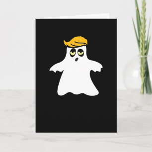 トランプヘア幽霊ハロウィンコスチューム笑わされるかわいい カード