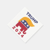 トランプヘア2024紙ナプキンス、標準カクテル スタンダードカクテルナプキン (角)