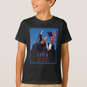 トランプペンシルバニアラリー射撃、 発砲2024 Tシャツ