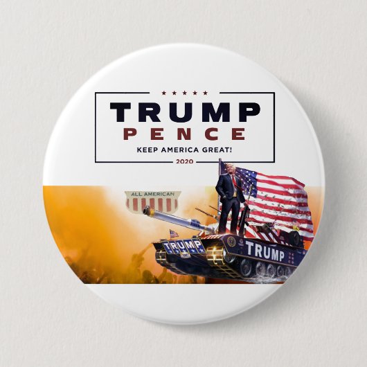 トランプペンス2020オールアメリカン 缶バッジ (正面)