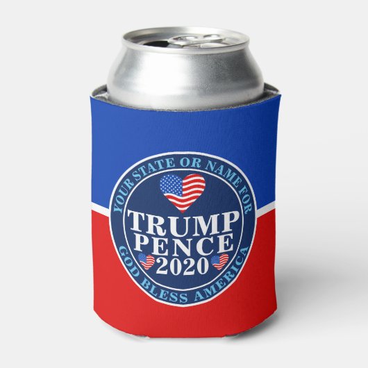 トランプペンス2020ハート愛国者物 缶クーラー (缶正面)