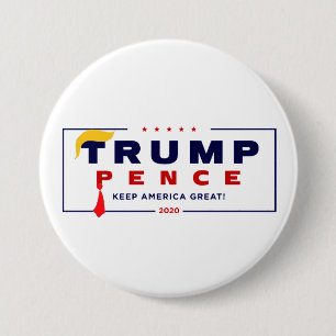 トランプペンス2020赤ネクタイ(黄色) 缶バッジ
