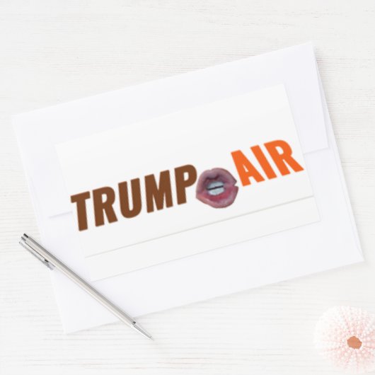トランプホットエアオーナトゥレホワイト 長方形シール (封筒)
