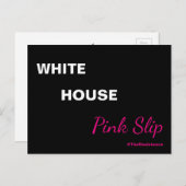トランプホワイトハウスピンクスリップまたは滑ることクブラック抵抗 ポストカード (正面/裏面)