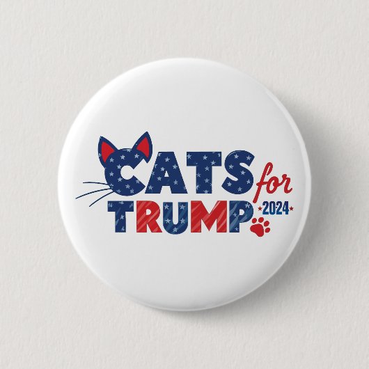 トランプボタンの猫たち！ 缶バッジ (正面)