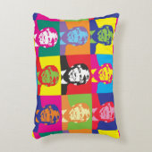 トランプポップ・アートのアートアクセント枕 アクセントクッション (正面(垂直))