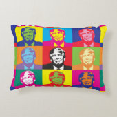 トランプポップ・アートのアートアクセント枕 アクセントクッション (裏面)