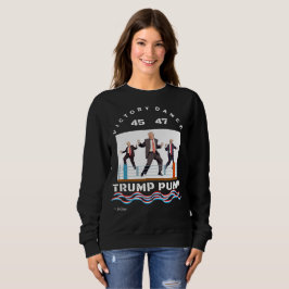トランプポンプ勝利ダンスブラックTシャツ スウェットシャツ