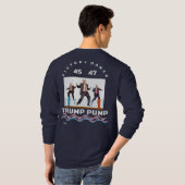 トランプポンプ勝利ダンスブラックTシャツ Tシャツ (裏面フル)