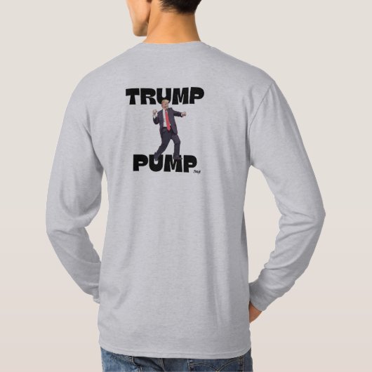 「トランプポンプ」フード付きスウェットシャツTシャツ Tシャツ (裏面)