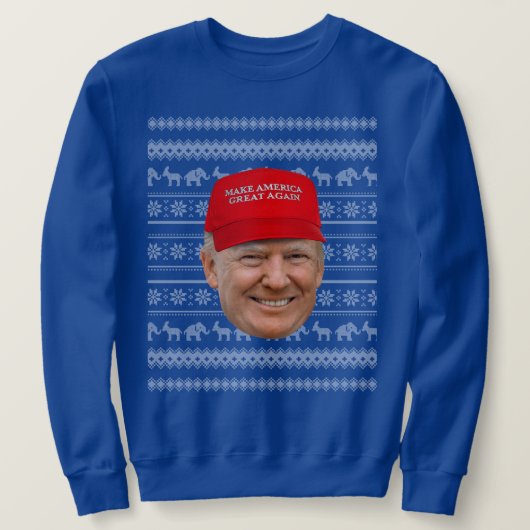 トランプマグカクリスマス スウェットシャツ (デザイン正面)