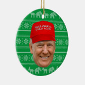 トランプマグカクリスマス セラミックオーナメント (右)