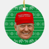 トランプマグカクリスマス セラミックオーナメント (裏面)