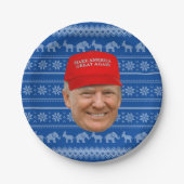 トランプマグカクリスマス ペーパープレート (正面)