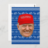 トランプマグカクリスマス ポストカード (正面/裏面)