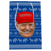 トランプマグカクリスマス ミディアムペーパーバッグ (正面)